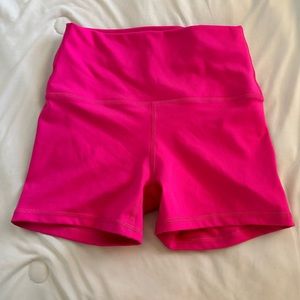 Hot pink athletic shorts